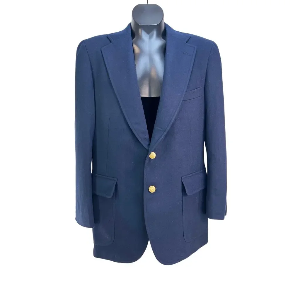 Vintage Chaps Ralph Lauren Wool Navy Blazer